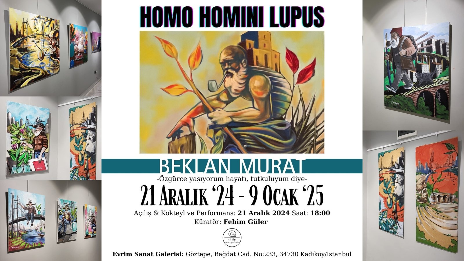 Evrim Sanat Galerisi’nde 2024’ün Son Sergisi Homo Homini Lupus